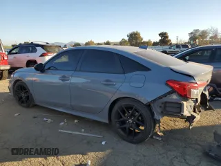 2023 Honda Civic Sedan Sport with VIN 2HGFE2F51PH505031, listed as a Copart auction lot 42455545 with 75,317 mi miles and Salvage Title. Bid and sale history available at carsss.com. Image 2.