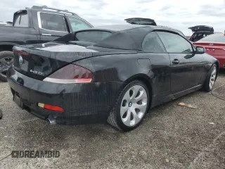 2004 BMW 6 Series 645Ci with VIN WBAEK73484B260208, listed as a Copart auction lot 75266104 with 0 mi miles and Salvage Title. Bid and sale history available at carsss.com. Image 3.