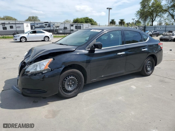 2014 Nissan Sentra SV with VIN 3N1AB7AP0EL655582, listed as a Copart auction lot 50393155 with 85,452 mi miles and Salvage Title. Bid and sale history available at carsss.com. Image 1.