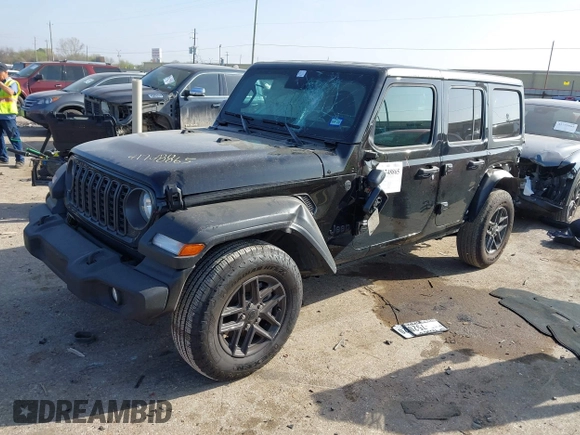 2024 Jeep Wrangler Sport S with VIN 1C4PJXDNXRW349946, listed as a IAAI auction lot 41748865 with 6,310 mi miles. Bid and sale history available at carsss.com. Image 18.