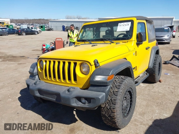 2021 Jeep Wrangler Sport S with VIN 1C4HJXAG5MW691176, listed as a IAAI auction lot 41747618 with 115,775 mi miles and . Bid and sale history available at DreamBid. Image 18.