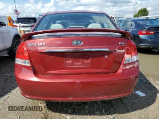 2008 Kia Spectra EX with VIN KNAFE121885573084, listed as a Copart auction lot 66675784 with 117,013 mi miles and Clean Title. Bid and sale history available at carsss.com. Image 6.