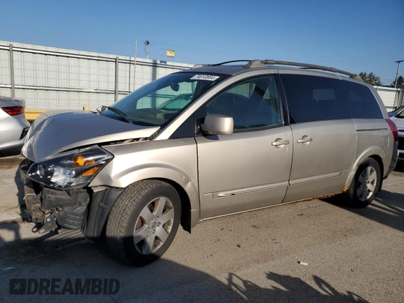 2004 Nissan Quest SE with VIN 5N1BV28U24N370402, listed as a Copart auction lot 74610584 with 0 mi miles and Salvage Title. Bid and sale history available at carsss.com. Image 1.