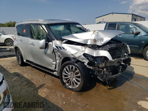 2016 Infiniti QX80 with VIN JN8AZ2NF8G9611780, listed as a Copart auction lot 69454704 with 0 mi miles and Non Repairable. Bid and sale history available at carsss.com. Image 4.