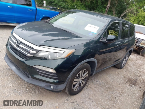 2016 Honda Pilot EX-L with VIN 5FNYF6H59GB100369, listed as a IAAI auction lot 42684252 with 146,609 mi miles and . Bid and sale history available at DreamBid. Image 2.
