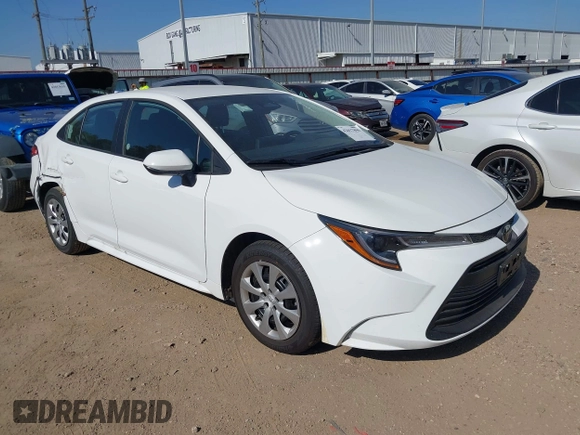 2025 Toyota Corolla LE z VIN 5YFB4MDE2SP274691, wystawiony jako IAAI lot #42017890 z przebiegiem 2 738 mil mil oraz . Historia ofert i sprzedaży dostępna na DreamBid. Obrazek 1.