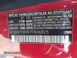 2007 Mercedes-Benz C 280 Luxury z VIN WDBRF92H97F846825, wystawiony jako IAAI lot #42231400 z przebiegiem 137 526 mil mil oraz . Historia ofert i sprzedaży dostępna na DreamBid. Obrazek 9.