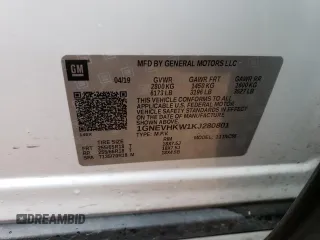2019 Chevrolet Traverse LT Leather with VIN 1GNEVHKW1KJ280801, listed as a Copart auction lot 37754613 with 28,525 mi miles. Bid and sale history available at carsss.com. Image 13.