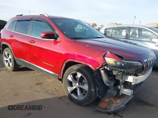 2019 Jeep Cherokee Limited with VIN 1C4PJMDX6KD227778, listed as a IAAI auction lot 41597075 with 48,010 mi miles. Bid and sale history available at carsss.com. Image 1.