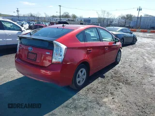 2011 Toyota Prius I with VIN JTDKN3DU8B5337594, listed as a IAAI auction lot 41976798 with 82,840 mi miles. Bid and sale history available at carsss.com. Image 4.