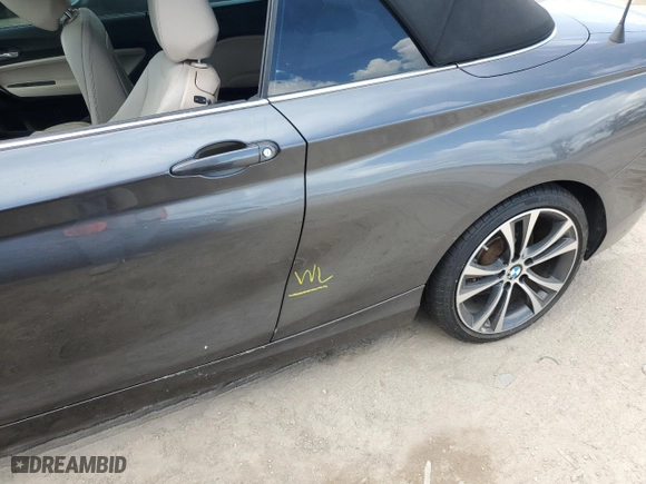 2017 BMW 2 Series 230i with VIN WBA2K9C34HV647350, listed as a Copart auction lot 74210834 with 24,412 mi miles and Non Repairable. Bid and sale history available at carsss.com. Image 12.