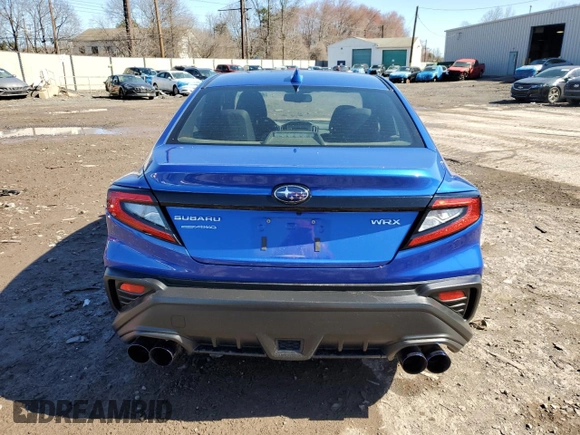 2022 Subaru WRX with VIN JF1VBAA61N9024695, listed as a Copart auction lot 49862825 with 36,423 mi miles and Salvage Title. Bid and sale history available at carsss.com. Image 6.