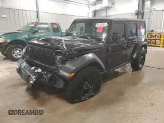 2024 Jeep Wrangler Willys with VIN 1C4PJXDN7RW107633, listed as a Copart auction lot 84723584 with 8,470 mi miles and Salvage Title. Bid and sale history available at carsss.com. Image 1.