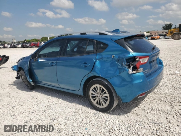 2017 Subaru Impreza Premium with VIN 4S3GTAD65H3703808, listed as a Copart auction lot 57396095 with 68,960 mi miles and Salvage title. Bid and sale history available at DreamBid. Image 2.