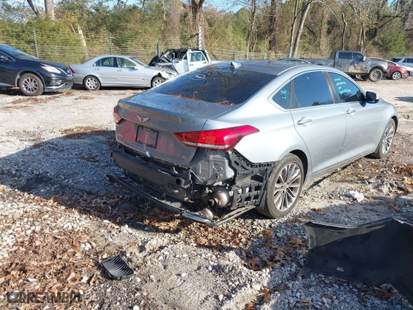 2016 Hyundai Genesis 3.8L with VIN KMHGN4JEXGU131372, listed as a IAAI auction lot 41091057 with 111,229 mi miles. Bid and sale history available at carsss.com. Image 4.