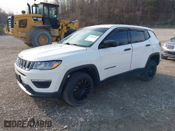 2021 Jeep Compass Sport with VIN 3C4NJDAB3MT555219, listed as a IAAI auction lot 41587525 with 50,427 mi miles and . Bid and sale history available at carsss.com. Image 2.
