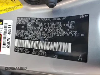 2012 Toyota Sienna XLE with VIN 5TDDK3DC5CS044711, listed as a Copart auction lot 58189195 with 112,172 mi miles and Salvage title. Bid and sale history available at DreamBid. Image 13.