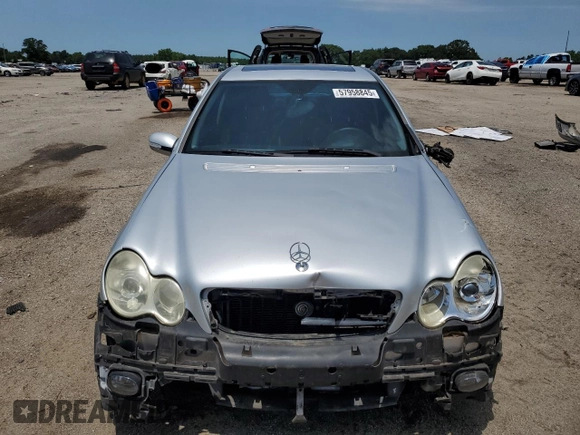 2006 Mercedes-Benz C 230 Sport with VIN WDBRF52H56F783116, listed as a Copart auction lot 57958845 with 122,840 mi miles and Salvage title. Bid and sale history available at DreamBid. Image 5.