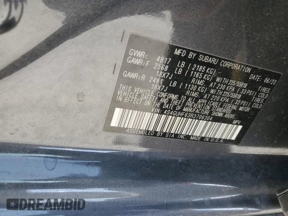 2024 Subaru Crosstrek Special Sports with VIN 4S4GUHF63R3706304, listed as a Copart auction lot 62371595 with 11,746 mi miles and Salvage title. Bid and sale history available at DreamBid. Image 13.