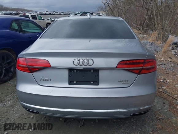 2015 Audi A8 L 4.0T with VIN WAU32AFD7FN021203, listed as a IAAI auction lot 41736045 with 135,471 mi miles. Bid and sale history available at carsss.com. Image 16.