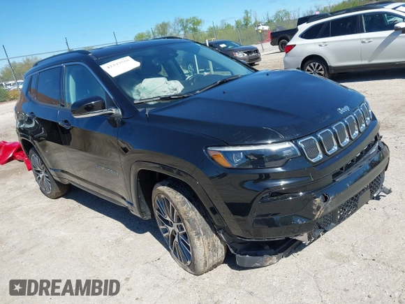 2022 Jeep Compass Limited z VIN 3C4NJDCB4NT189558, wystawiony jako IAAI lot #42337555 z przebiegiem 40 109 mil mil oraz . Historia ofert i sprzedaży dostępna na DreamBid. Obrazek 1.