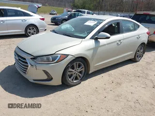2017 Hyundai Elantra Limited with VIN 5NPD84LF1HH075595, listed as a IAAI auction lot 41899349 with 125,051 mi miles. Bid and sale history available at carsss.com. Image 2.