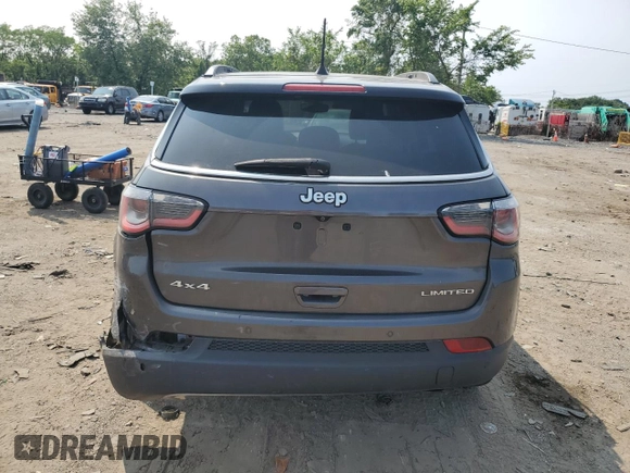 2017 Jeep Compass Limited с VIN 3C4NJDCB1HT688595, выставлен на аукционе Copart как лот 58960745 с пробегом 84 565 миль миль и Списание • Salvage title. История ставок и продаж доступна на DreamBid. Изображение 6.