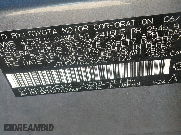 2016 Lexus IS 300/350 z VIN JTHCM1D2XG5012123, wystawiony jako IAAI lot #42148437 z przebiegiem 107 312 mil mil oraz . Historia ofert i sprzedaży dostępna na DreamBid. Obrazek 9.