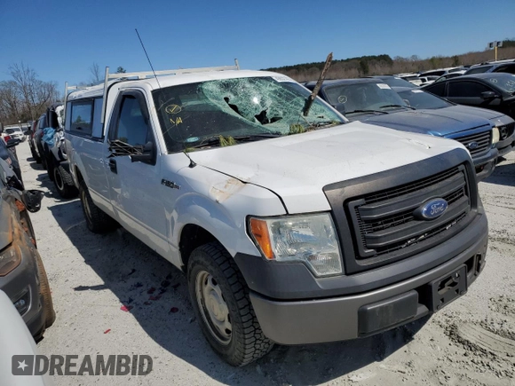 2014 Ford F-150 XL with VIN 1FTMF1CM7EKF68634, listed as a Copart auction lot 49832795 with 125,245 mi miles and Salvage Title. Bid and sale history available at carsss.com. Image 4.