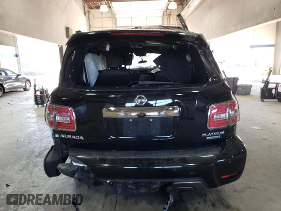 2019 Nissan Armada Platinum with VIN JN8AY2NE8K9757051, listed as a Copart auction lot 77629434 with Not Provided miles and Salvage Title. Bid and sale history available at carsss.com. Image 6.