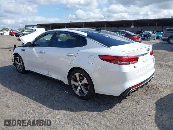 2016 Kia Optima SX Turbo with VIN 5XXGW4L25GG016639, listed as a IAAI auction lot 41937575 with 81,336 mi miles and . Bid and sale history available at carsss.com. Image 3.