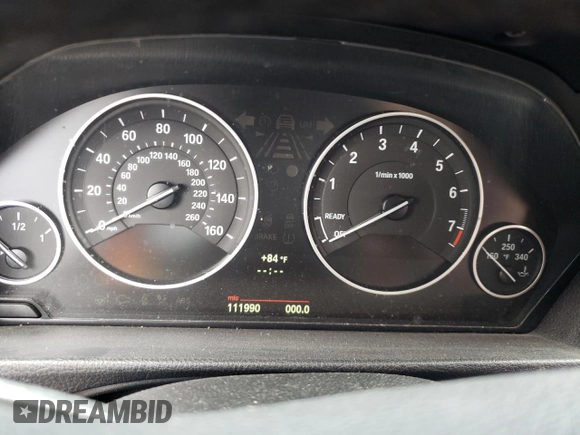 2013 BMW 3 Series 328i xDrive with VIN WBA3B5C59DF595524, listed as a Copart auction lot 60429175 with 111,990 mi miles and Salvage title. Bid and sale history available at DreamBid. Image 9.