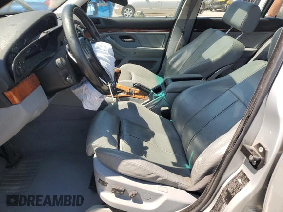 2002 BMW 5 Series 530i with VIN WBADT53482CE93903, listed as a Copart auction lot 43745445 with 0 mi miles and Salvage Title. Bid and sale history available at carsss.com. Image 7.