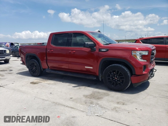 2022 GMC Sierra 1500 Elevation with VIN 3GTU9CET7NG196551, listed as a Copart auction lot 54537325 with 52,870 mi miles and Salvage Title. Bid and sale history available at DreamBid. Image 4.
