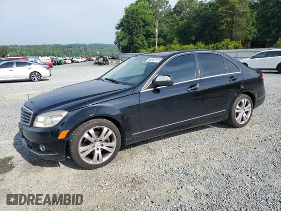2009 Mercedes-Benz C 300 Sport with VIN WDDGF81X39F250355, listed as a Copart auction lot 59863925 with 137,654 mi miles and Salvage title. Bid and sale history available at DreamBid. Image 1.
