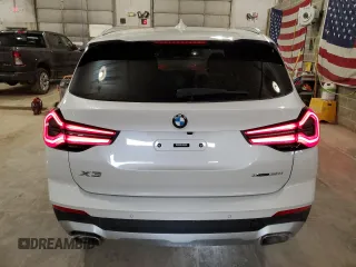 2023 BMW X3 xDrive30i with VIN 5UX53DP04P9R53681, listed as a Copart auction lot 49039085 with 20,855 mi miles and Salvage Title. Bid and sale history available at carsss.com. Image 6.