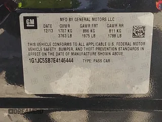 2014 Chevrolet Sonic LT with VIN 1G1JC5SB7E4146444, listed as a IAAI auction lot 42014386 with 85,122 mi miles and . Bid and sale history available at DreamBid. Image 9.