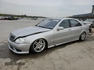 2005 Mercedes-Benz S 55 AMG with VIN WDBNG74J55A454080, listed as a Copart auction lot 50965305 with 139,677 mi miles and Salvage Title. Bid and sale history available at DreamBid. Image 1.