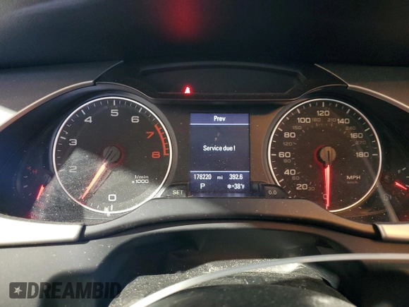 2009 Audi A4 3.2L Prestige with VIN WAUMK78K69N028179, listed as a Copart auction lot 46348235 with 178,220 mi miles and Clean Title. Bid and sale history available at carsss.com. Image 9.