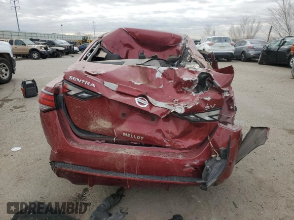 2020 Nissan Sentra SV with VIN 3N1AB8CV7LY269484, listed as a Copart auction lot 42855245 with 46,429 mi miles and Salvage Title. Bid and sale history available at carsss.com. Image 6.