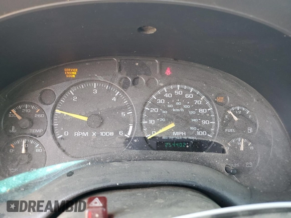 2001 GMC Jimmy SLE Rental Fleet z VIN 1GKDT13W212108144, wystawiony jako Copart lot #58753865 z przebiegiem 254 402 mil mil oraz Szkoda całkowita • Salvage title. Historia ofert i sprzedaży dostępna na DreamBid. Obrazek 9.