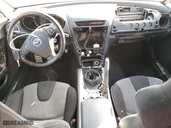 2005 Mazda RX-8 with VIN JM1FE173650147951, listed as a Copart auction lot 76422174 with 0 mi miles and Salvage Title. Bid and sale history available at carsss.com. Image 8.