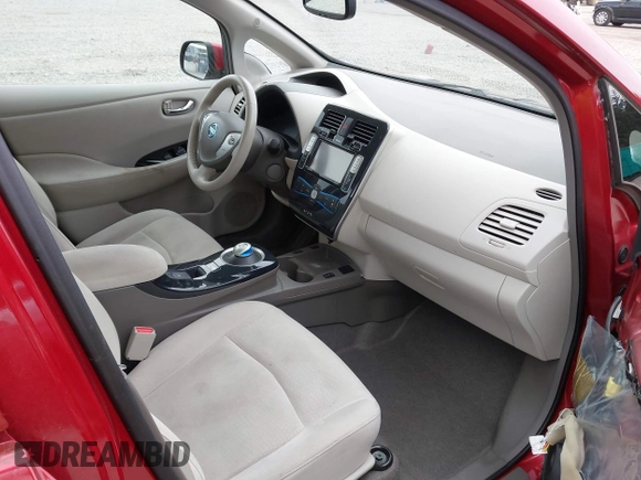 2012 Nissan LEAF SL with VIN JN1AZ0CP7CT026409, listed as a IAAI auction lot 42127666 with 55,306 mi miles and . Bid and sale history available at DreamBid. Image 5.