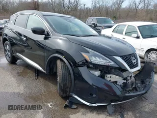 2023 Nissan Murano SV with VIN 5N1AZ2BJ6PC111250, listed as a IAAI auction lot 41567618 with 52,783 mi miles. Bid and sale history available at carsss.com. Image 1.