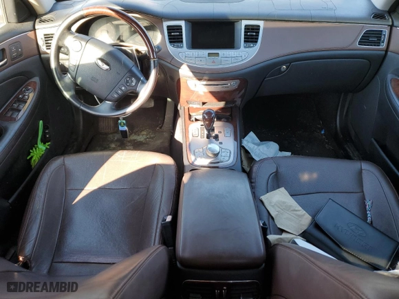 2010 Hyundai Genesis with VIN KMHGC4DF4AU108302, listed as a Copart auction lot 46024435 with 128,244 mi miles and Clean Title. Bid and sale history available at carsss.com. Image 8.