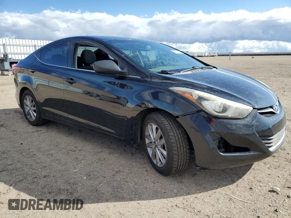 2015 Hyundai Elantra SE with VIN 5NPDH4AEXFH625500, listed as a Copart auction lot 45557515 with 183,311 mi miles and Salvage Title. Bid and sale history available at carsss.com. Image 4.