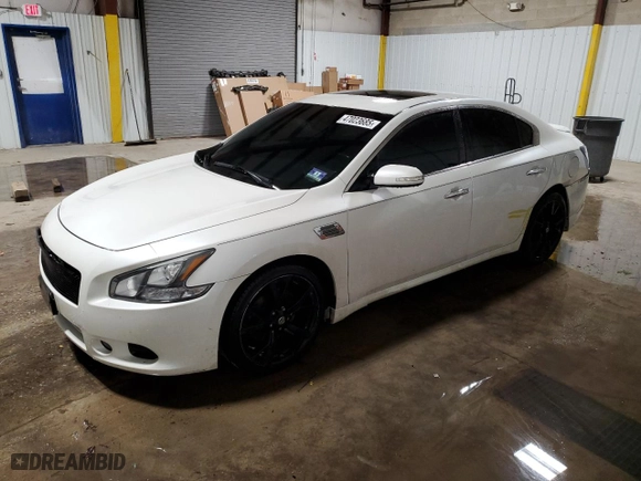 2014 Nissan Maxima 3.5 SV with VIN 1N4AA5APXEC445786, listed as a Copart auction lot 47023685 with 0 mi miles and Salvage Title. Bid and sale history available at carsss.com. Image 1.