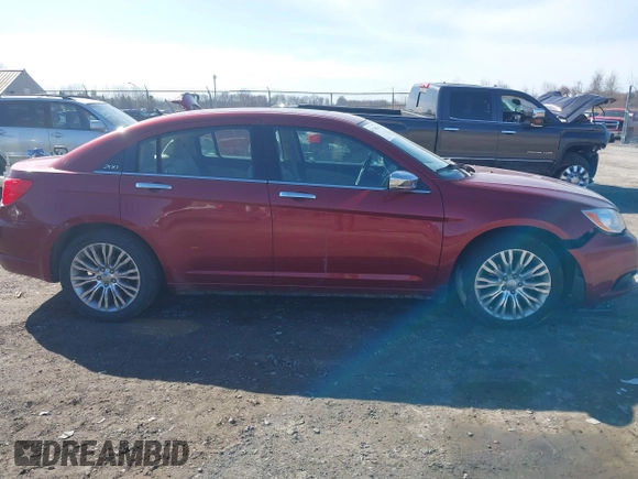 2012 Chrysler 200 Limited with VIN 1C3CCBCG9CN107519, listed as a IAAI auction lot 41779884 with 149,608 mi miles. Bid and sale history available at carsss.com. Image 14.
