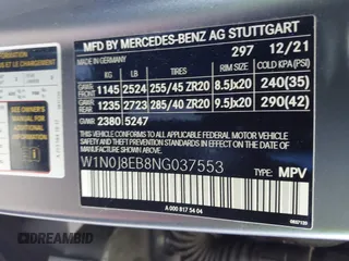2022 Mercedes-Benz GLC with VIN W1N0J8EB8NG037553, listed as a IAAI auction lot 41393063 with 14,659 mi miles. Bid and sale history available at carsss.com. Image 9.
