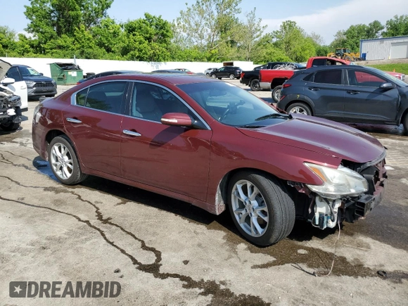2013 Nissan Maxima SV with VIN 1N4AA5AP3DC826703, listed as a Copart auction lot 57340645 with 152,937 mi miles and Salvage title. Bid and sale history available at DreamBid. Image 4.